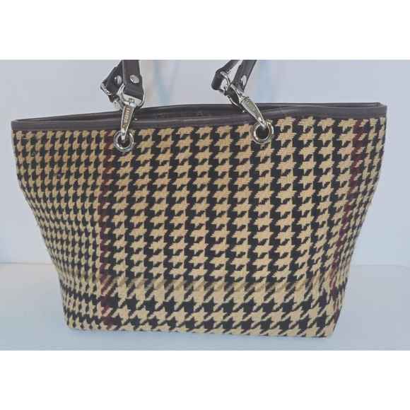 Lauren Ralph Lauren Vintage Wool Houndstooth Tote - Picture 4 of 12